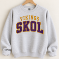 SKOL Vikings Embroidered Crewneck Sweatshirt
