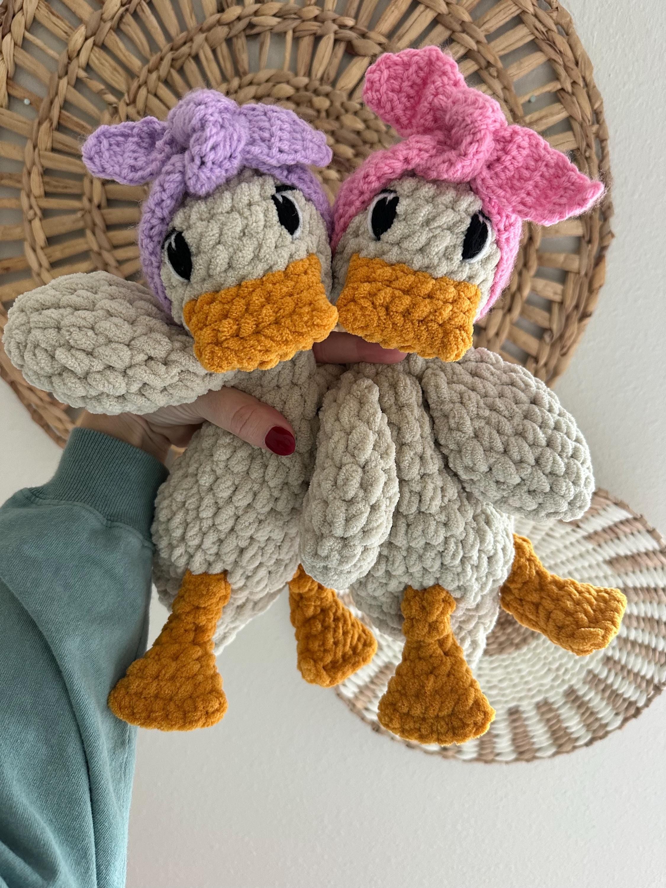Crochet Duck Lovey: Handmade Baby Security Blanket