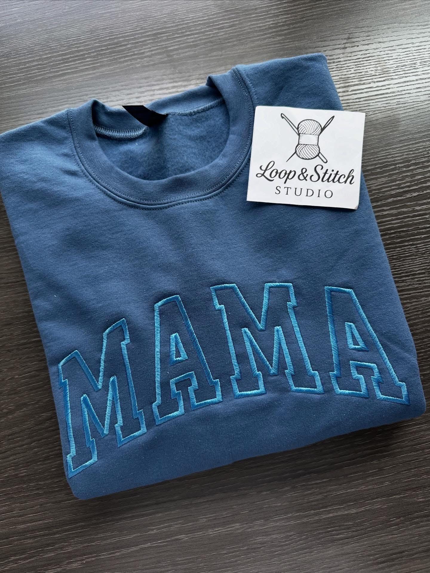 Embroidered Mama/Mom/Dad/Gigi/Nana/Aunt Crewneck