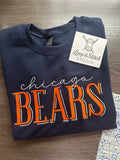 Embroidered Chicago Bears Team Crewneck Sweatshirt