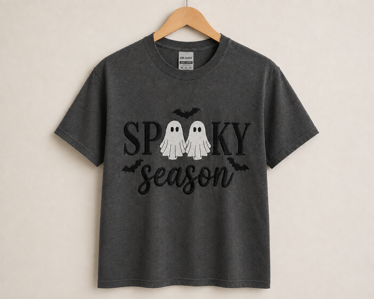 Spooky Season Glow-in-the-Dark Embroidered Tee