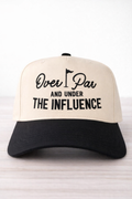 Embroidered Golf Trucker Cap Over Par Under Influence Design