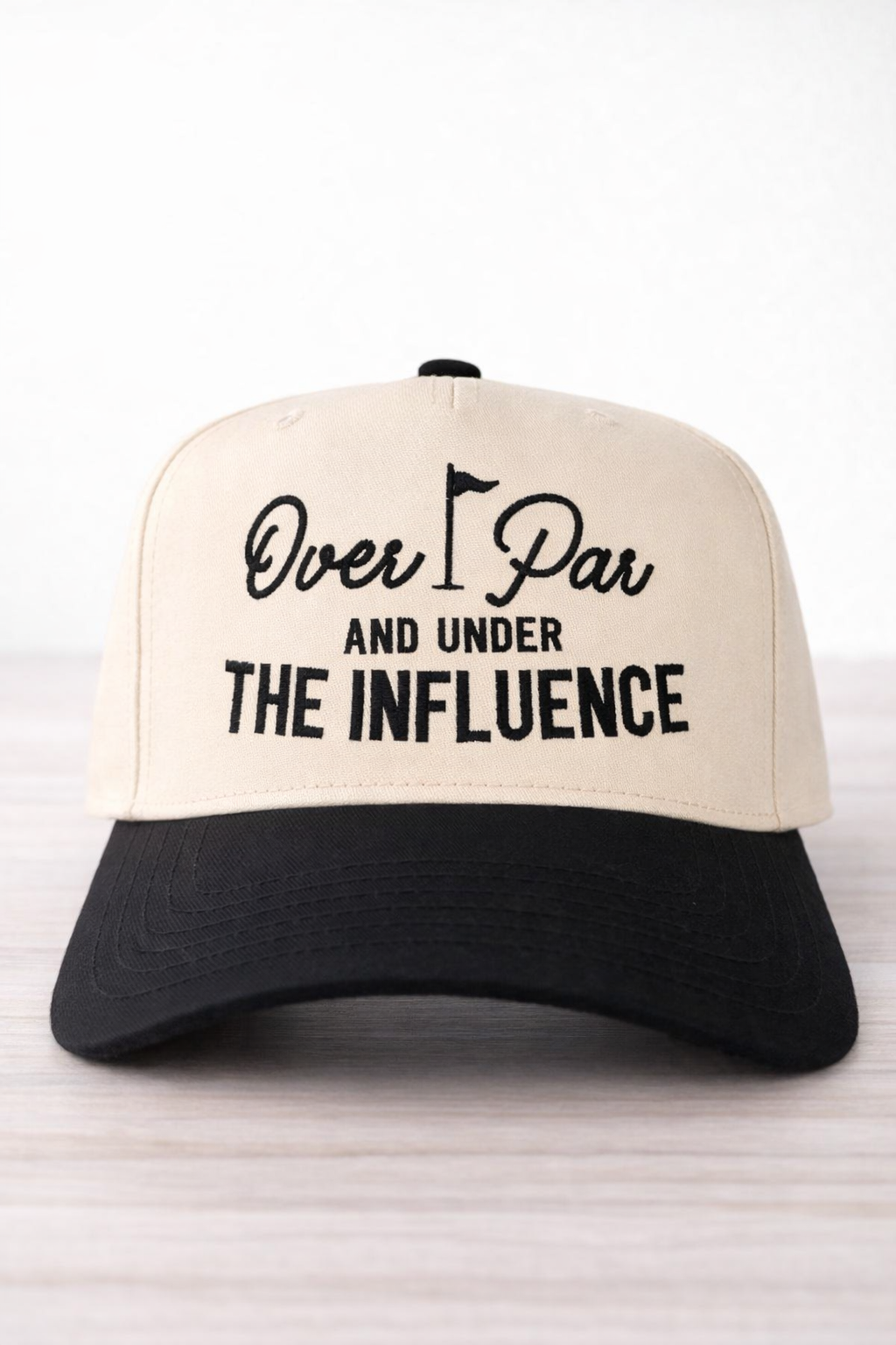 Embroidered Golf Trucker Cap Over Par Under Influence Design