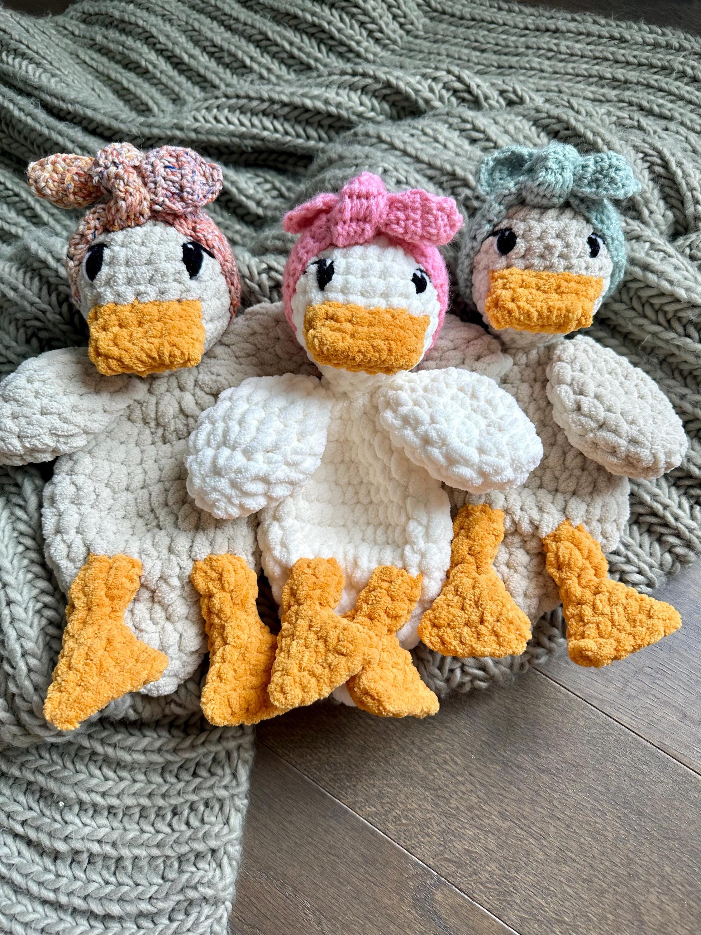 Crochet Duck Lovey: Handmade Baby Security Blanket