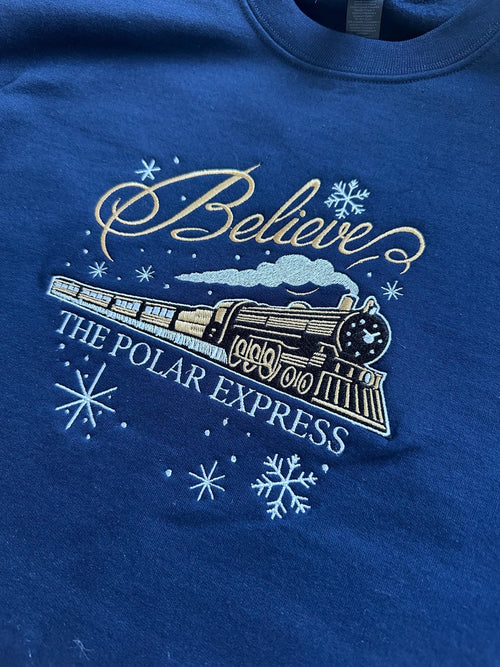 Believe – The Polar Express Embroidered Sweatshirt