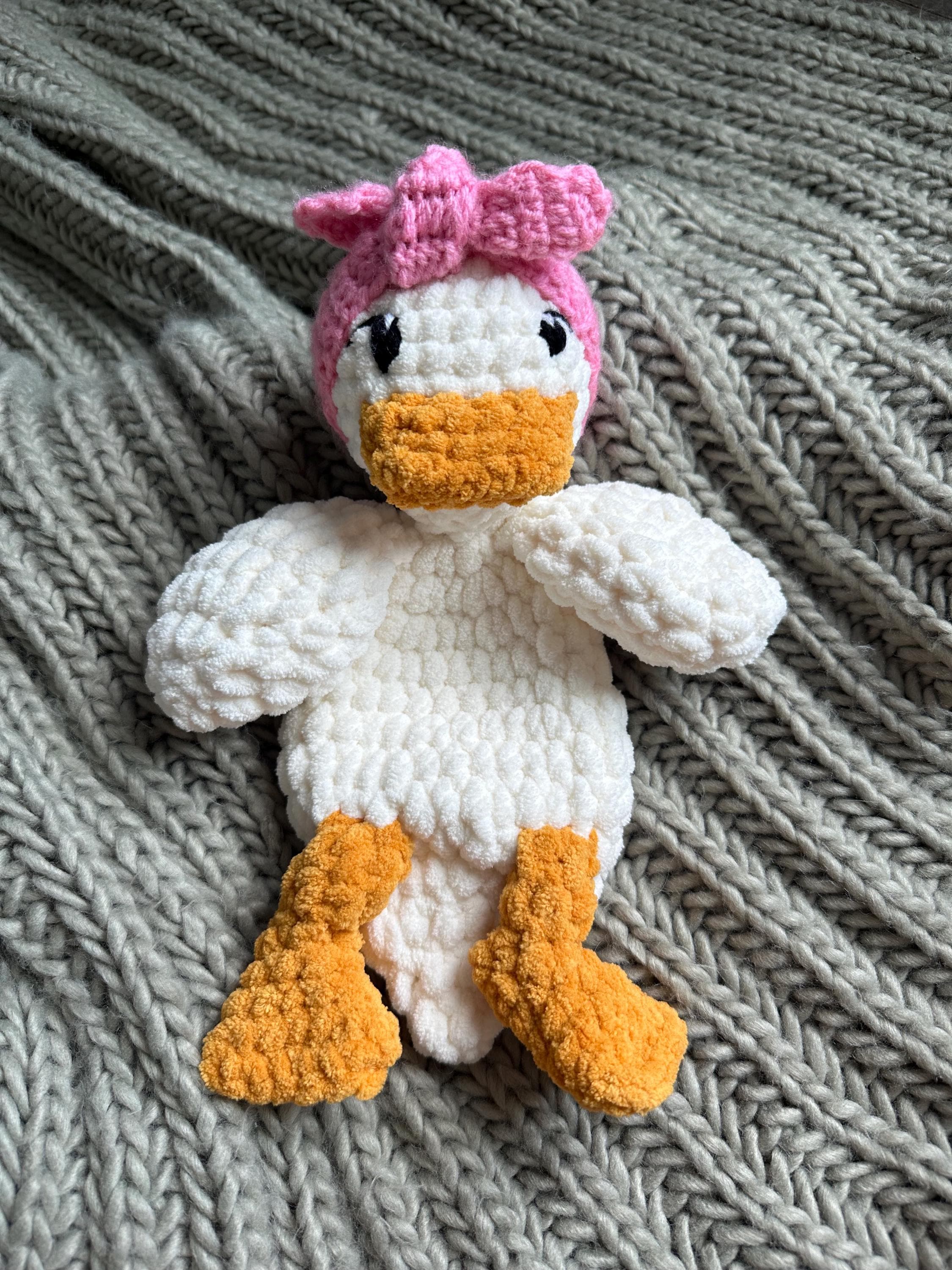 Crochet Duck Lovey: Handmade Baby Security Blanket