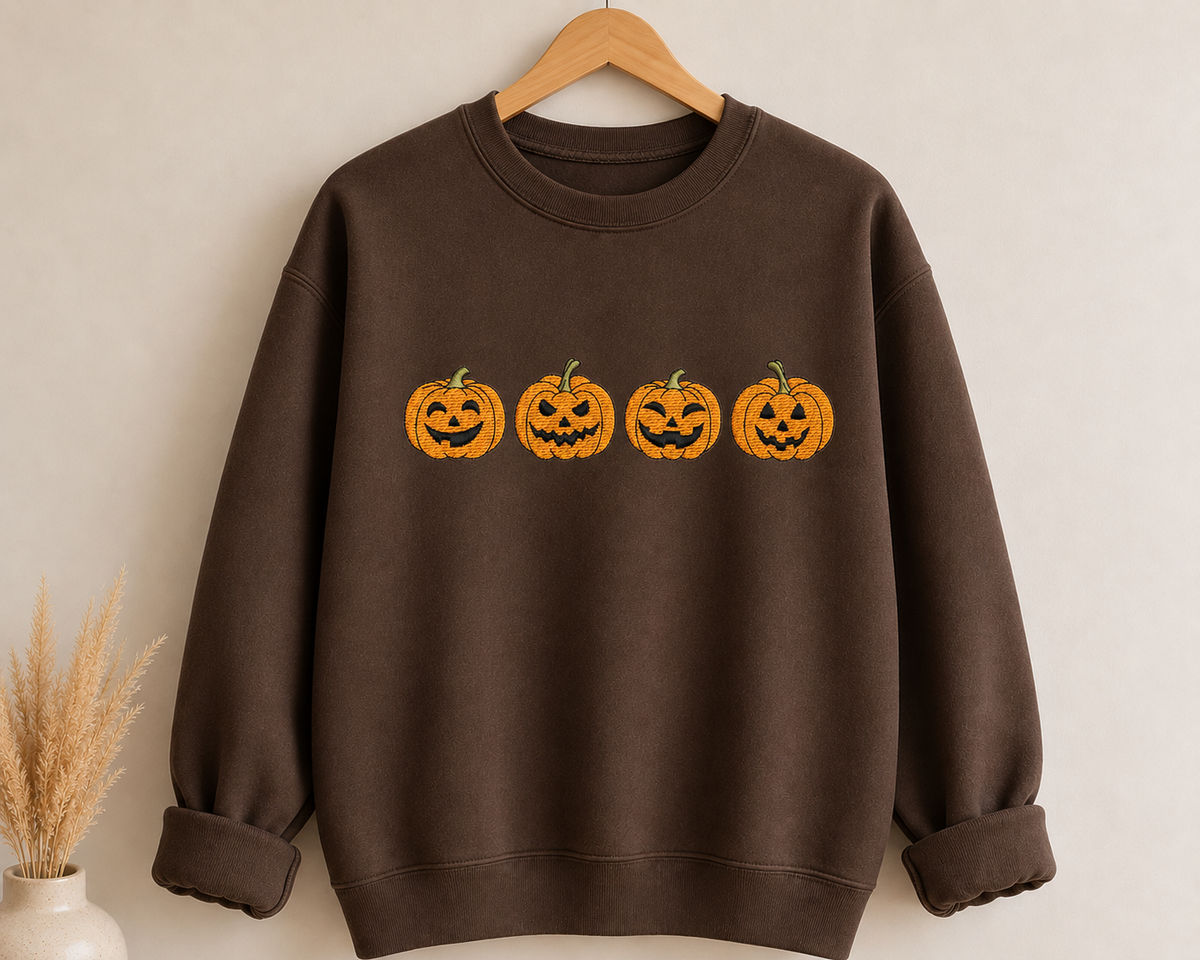Jack-O’-Lantern Embroidered Crewneck