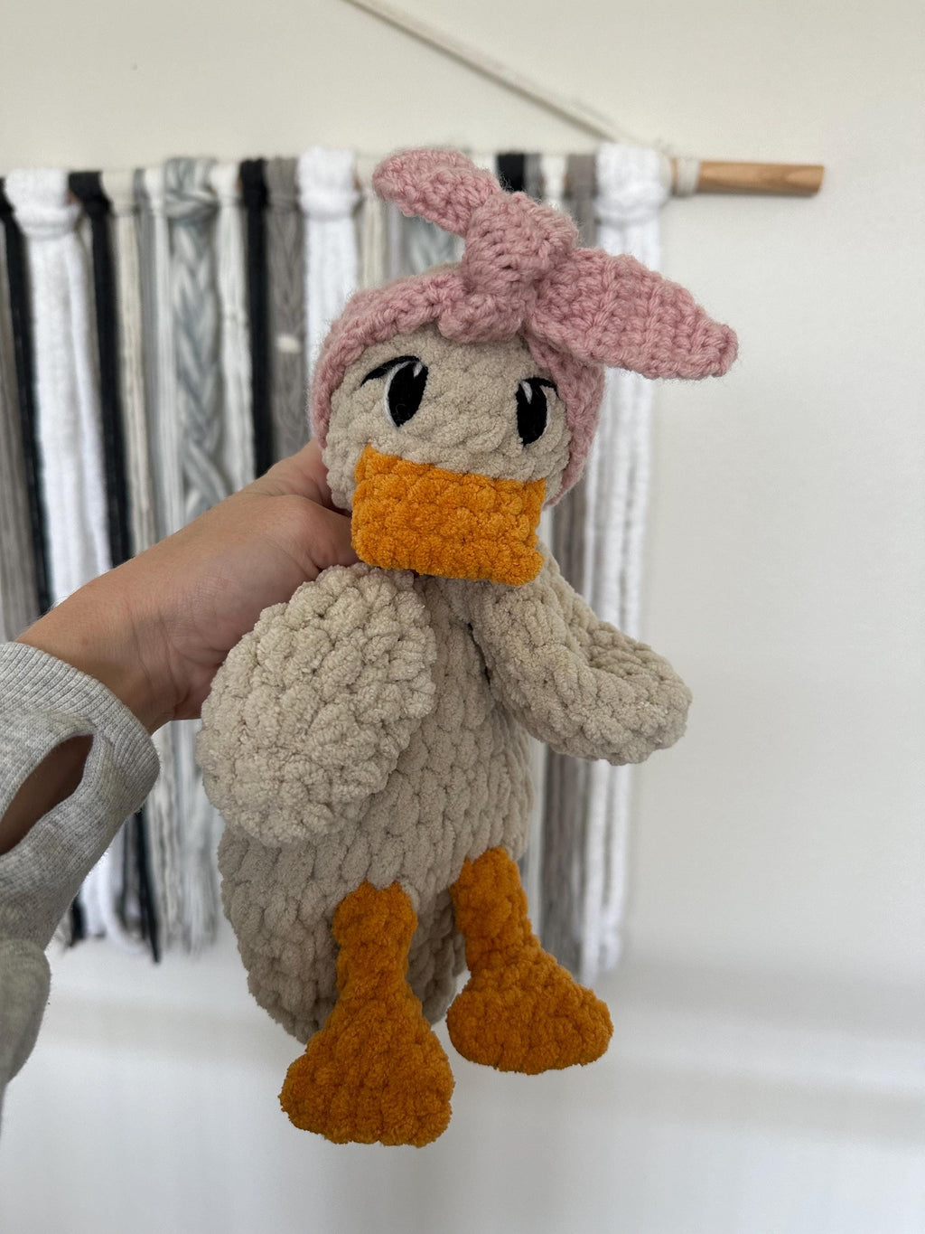 Crochet Duck Lovey: Handmade Baby Security Blanket