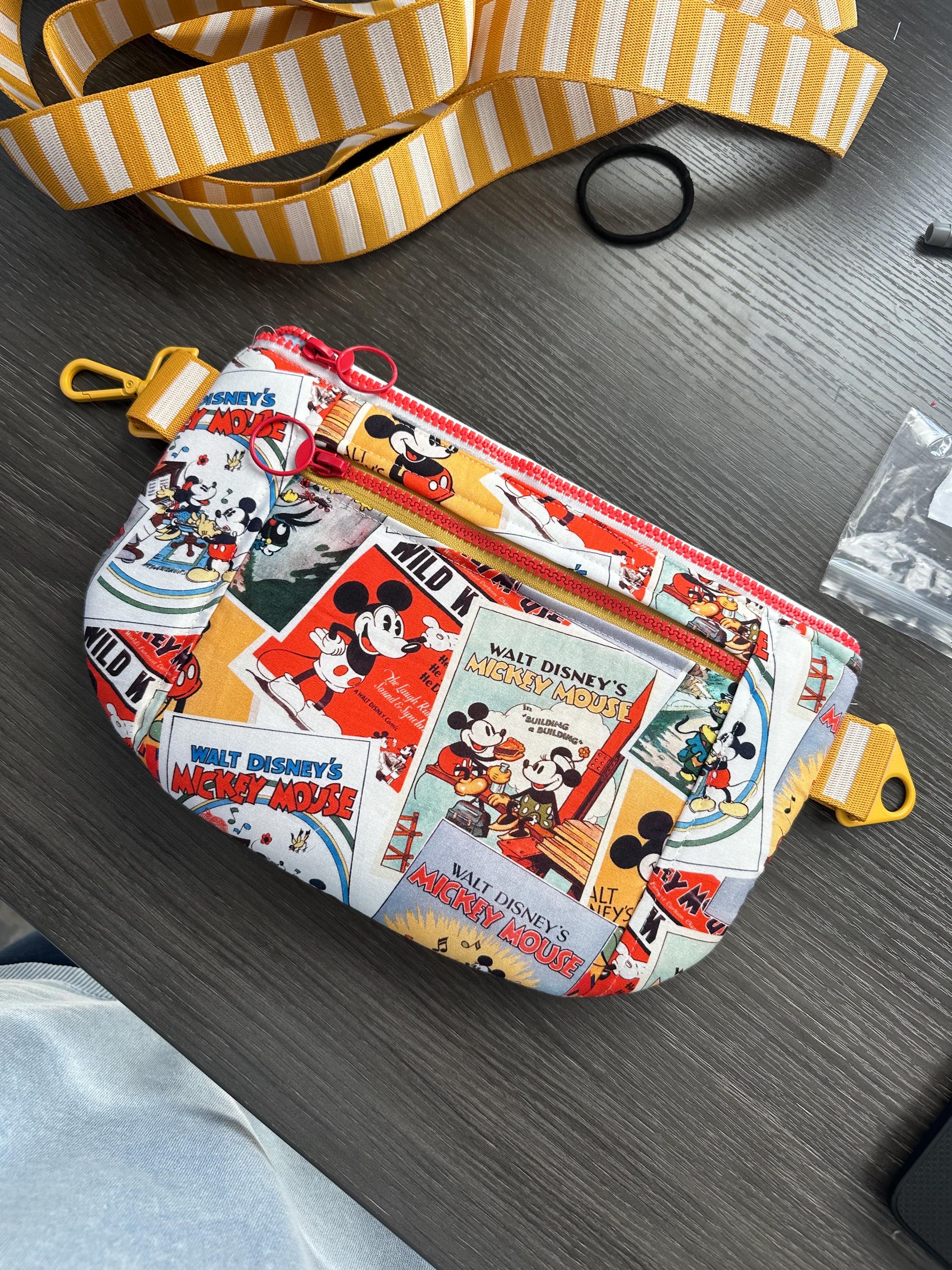 Retro Mickey Crossbody Sling Bag Disney-Inspired Park Tote