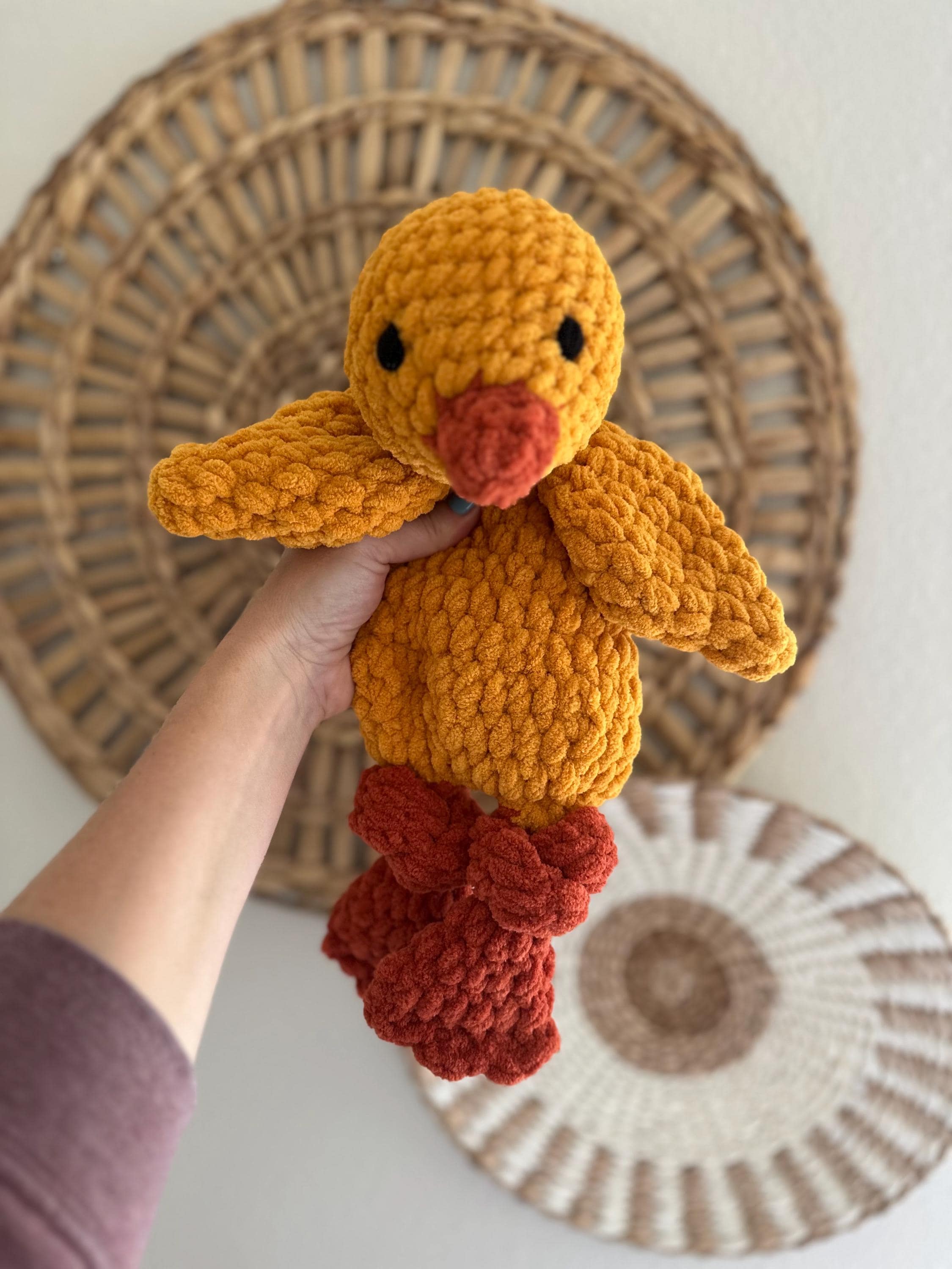 Crochet Chick Lovey: Handmade Baby Blanket Yarn Snuggler