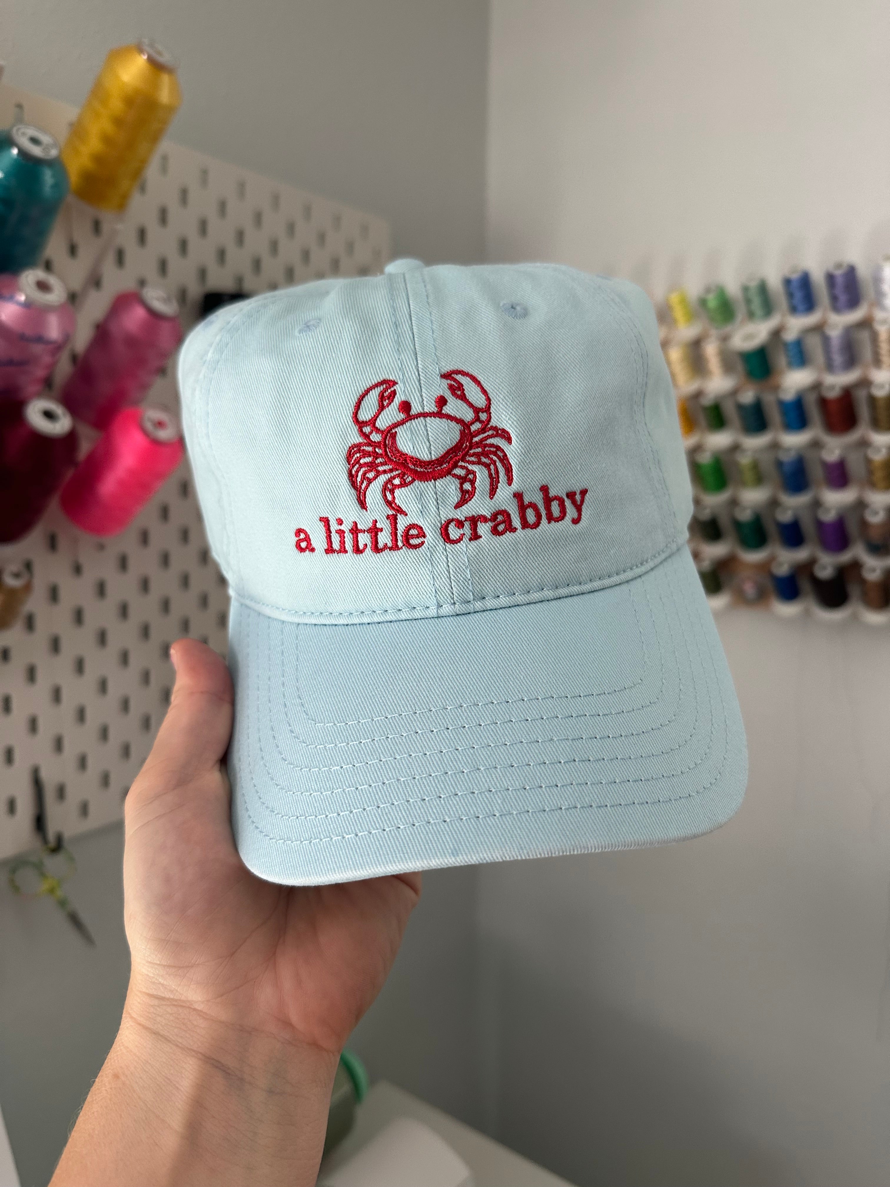 Coastal & Crabby Embroidered Hat