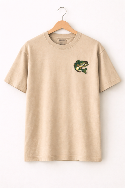 Embroidered Bass Fish Comfort Colors® T-Shirt