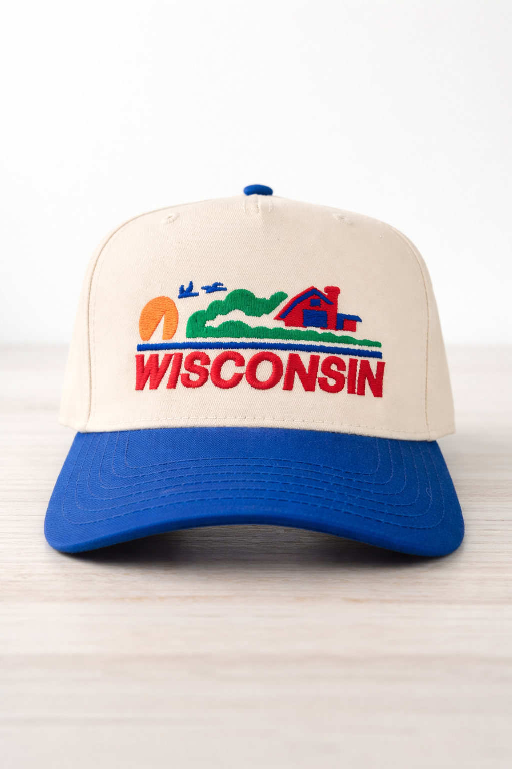 Retro Wisconsin Embroidered Hat