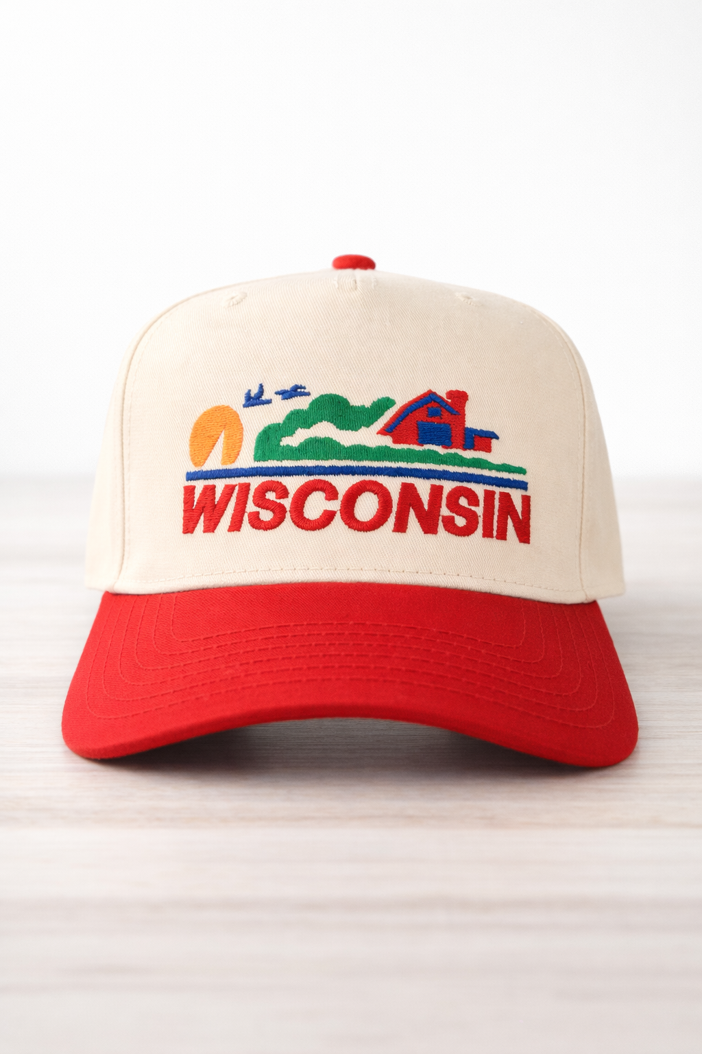 Retro Wisconsin Embroidered Hat