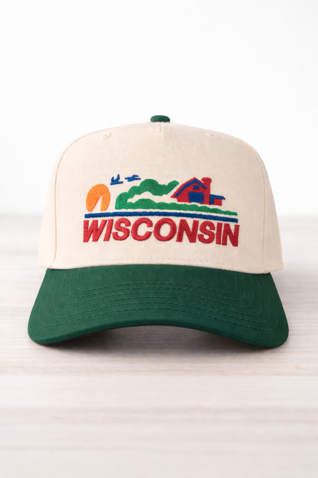 Retro Wisconsin Embroidered Hat
