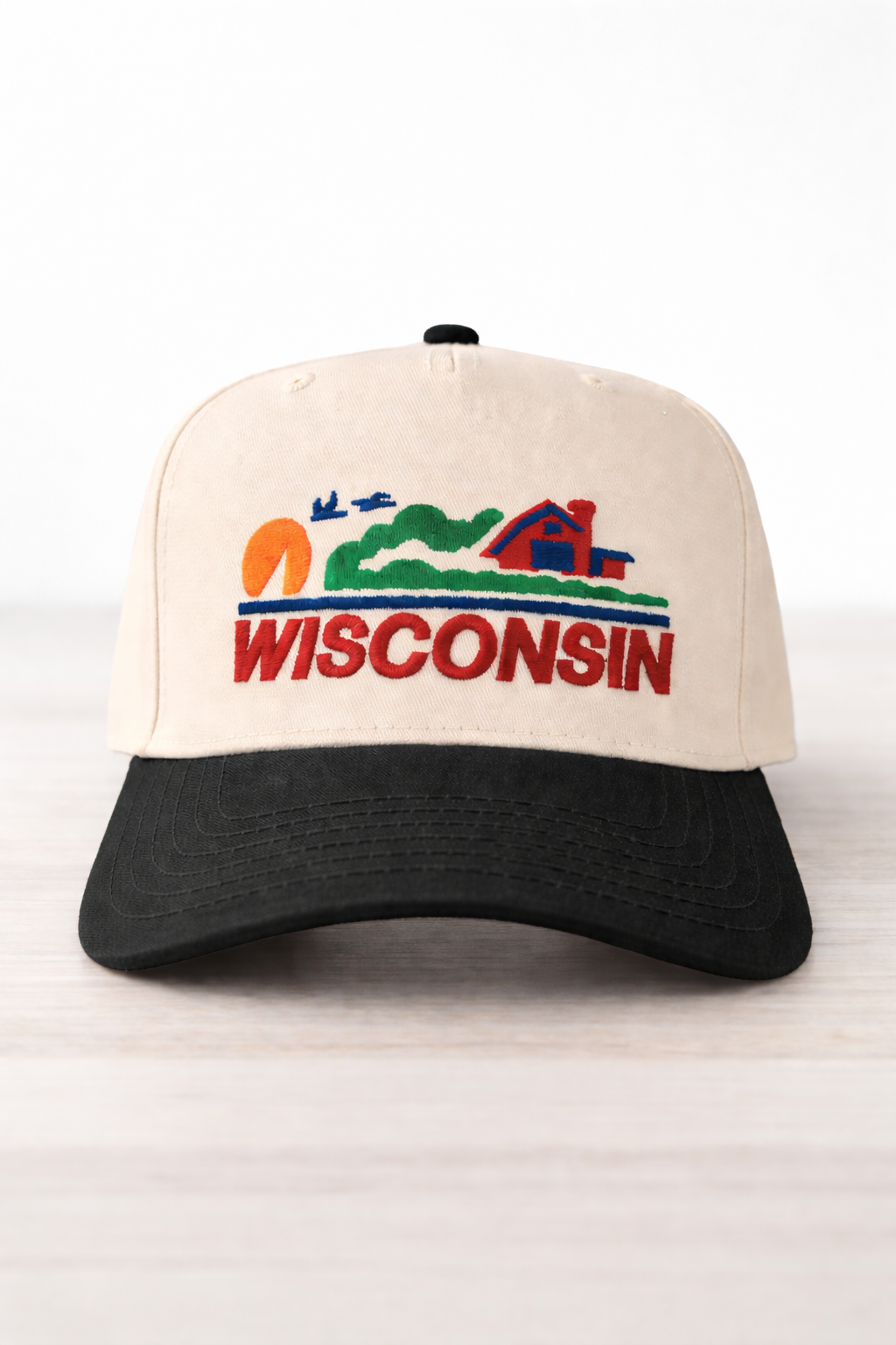 Retro Wisconsin Embroidered Hat