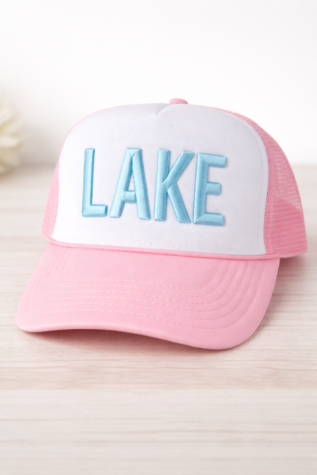 Retro Summer Lake Trucker Hat