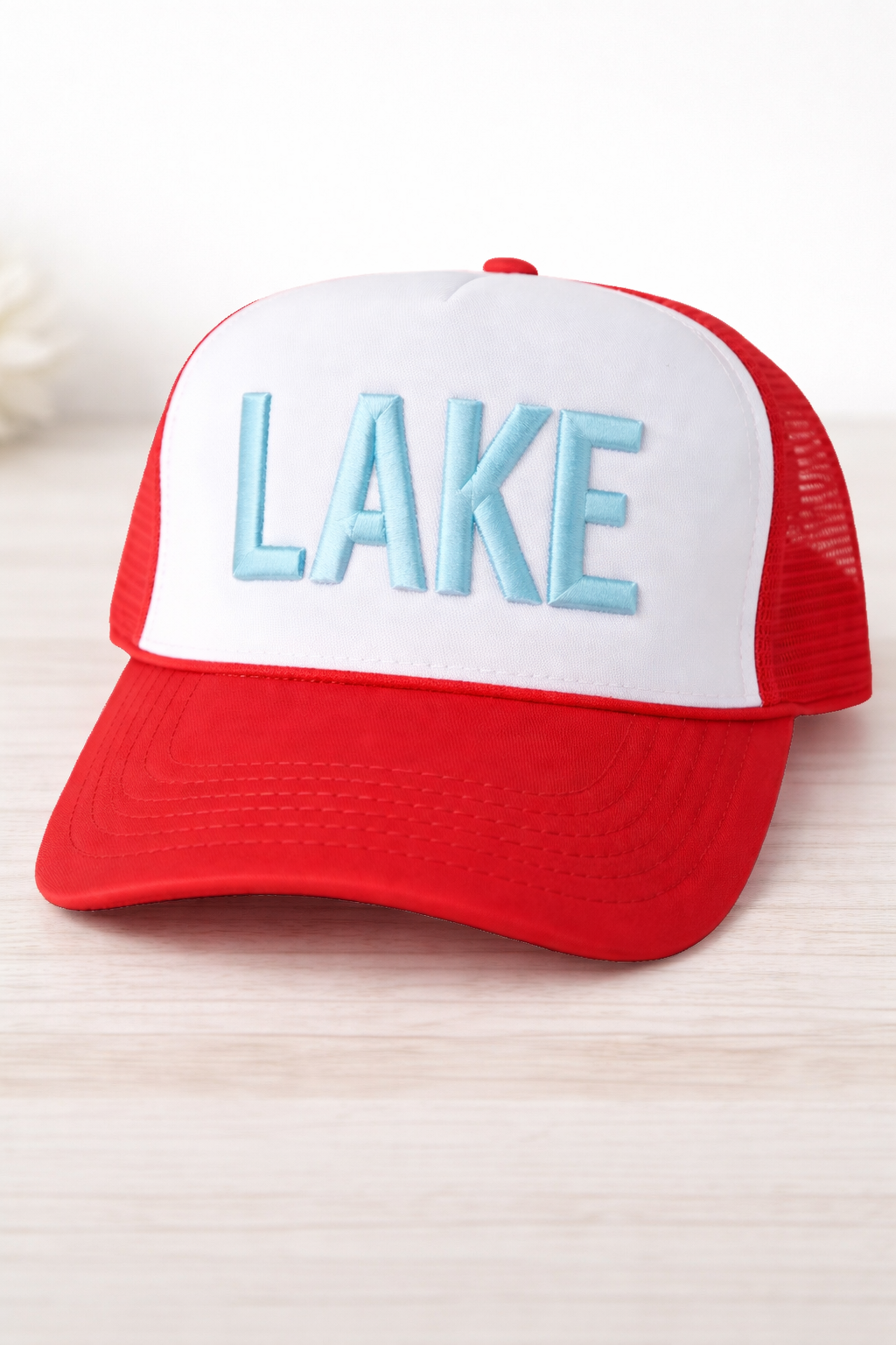 Retro Summer Lake Trucker Hat