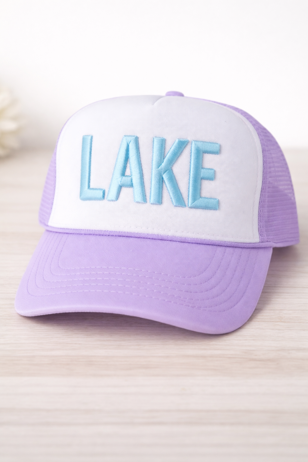 Retro Summer Lake Trucker Hat