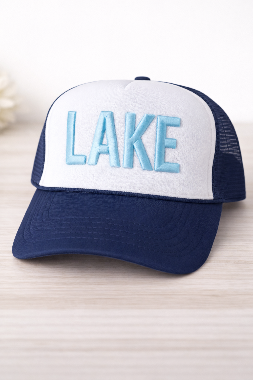 Retro Summer Lake Trucker Hat