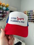 Loves Jesus & America Foam Snapback