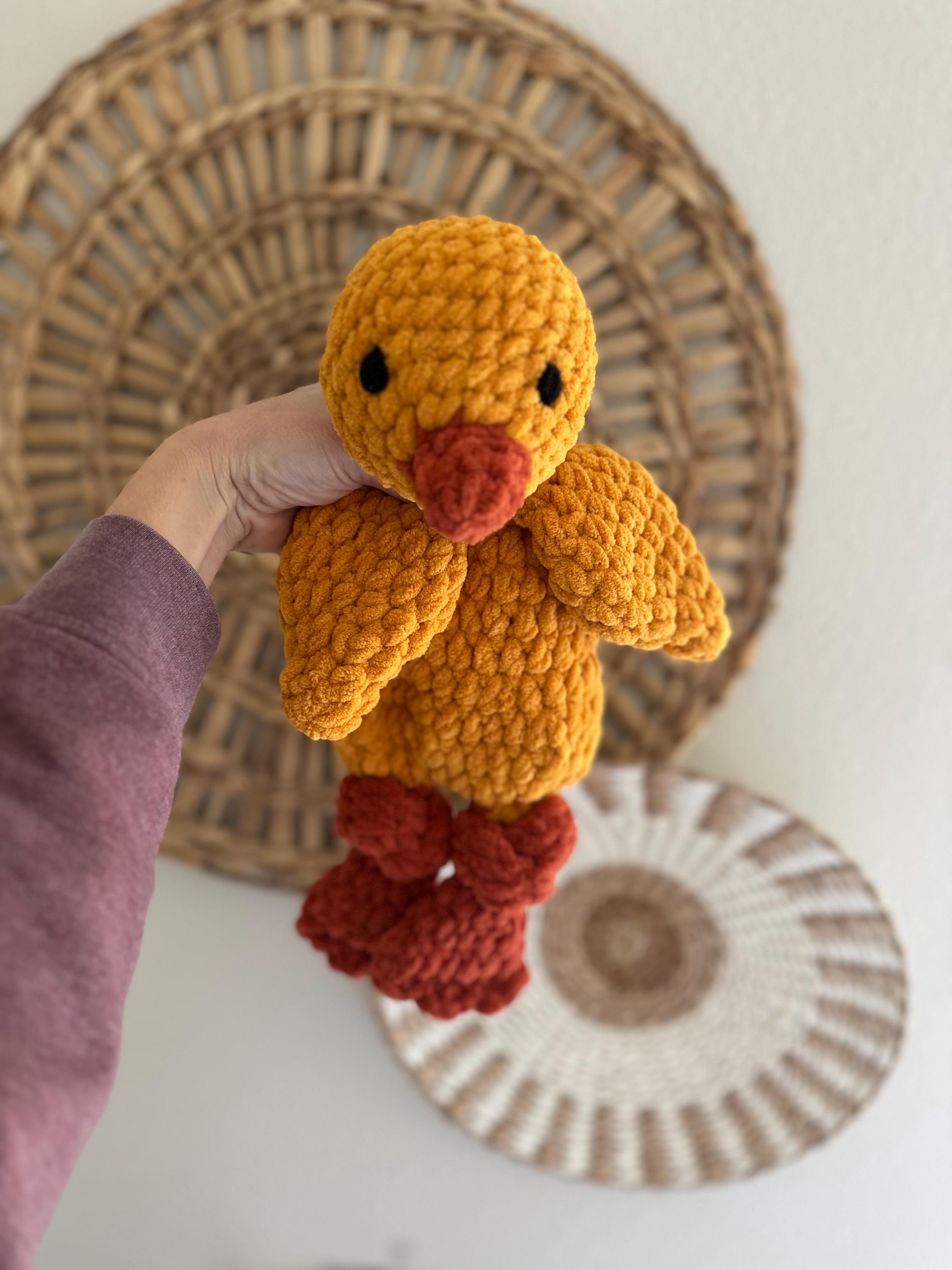 Crochet Chick Lovey: Handmade Baby Blanket Yarn Snuggler