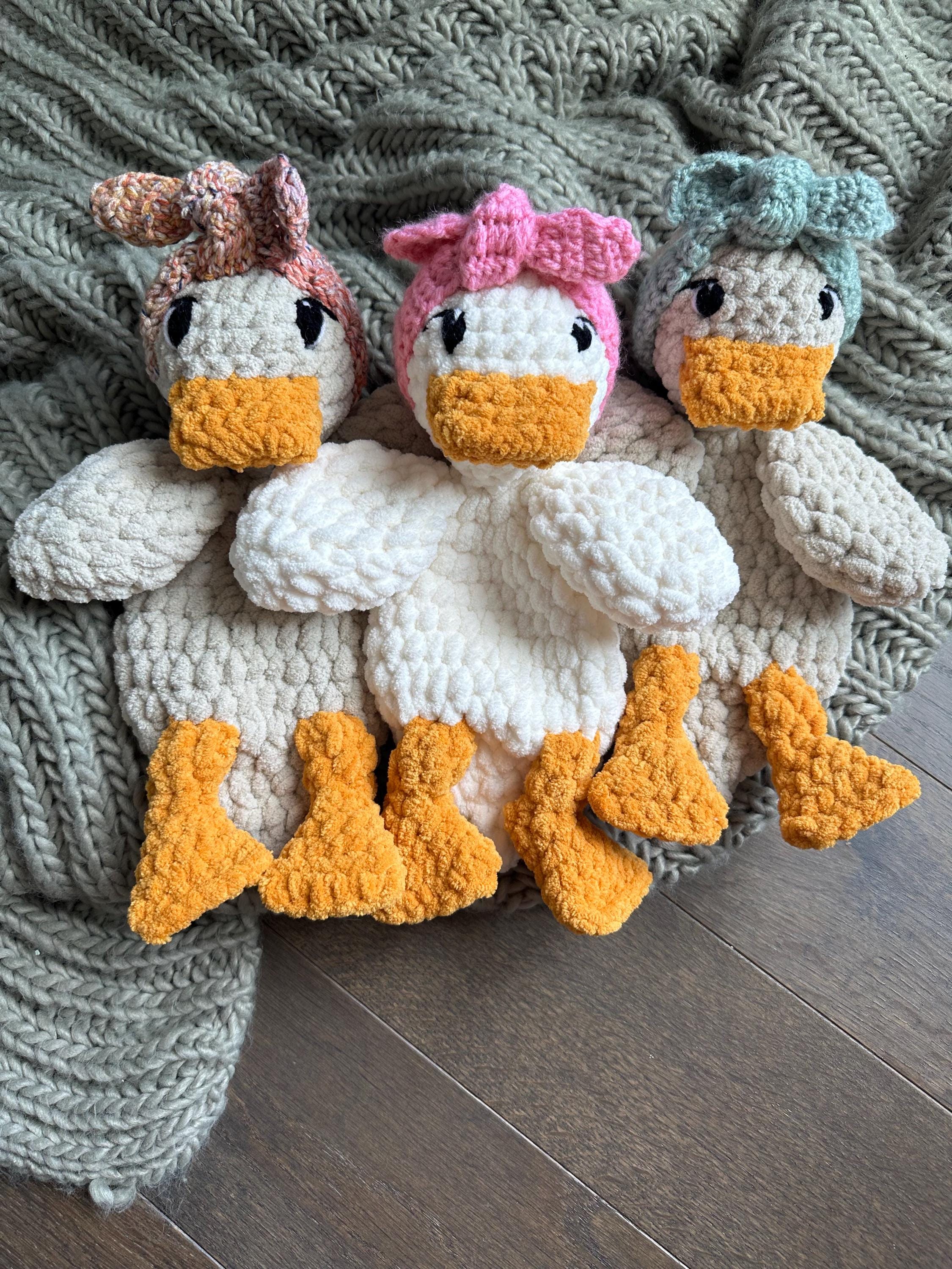 Crochet Duck Lovey: Handmade Baby Security Blanket