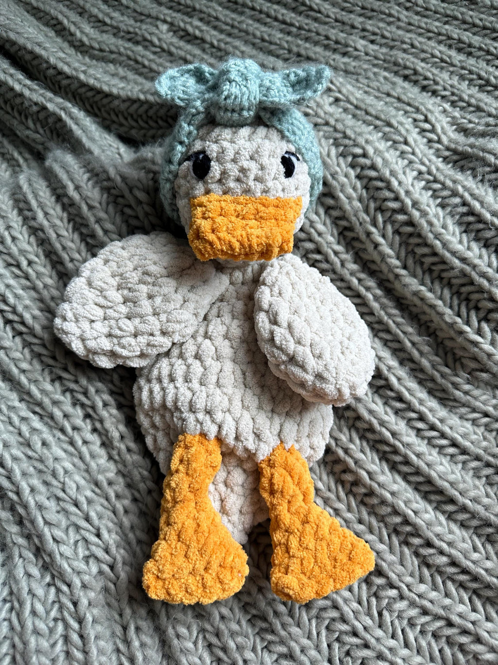 Crochet Duck Lovey: Handmade Baby Security Blanket