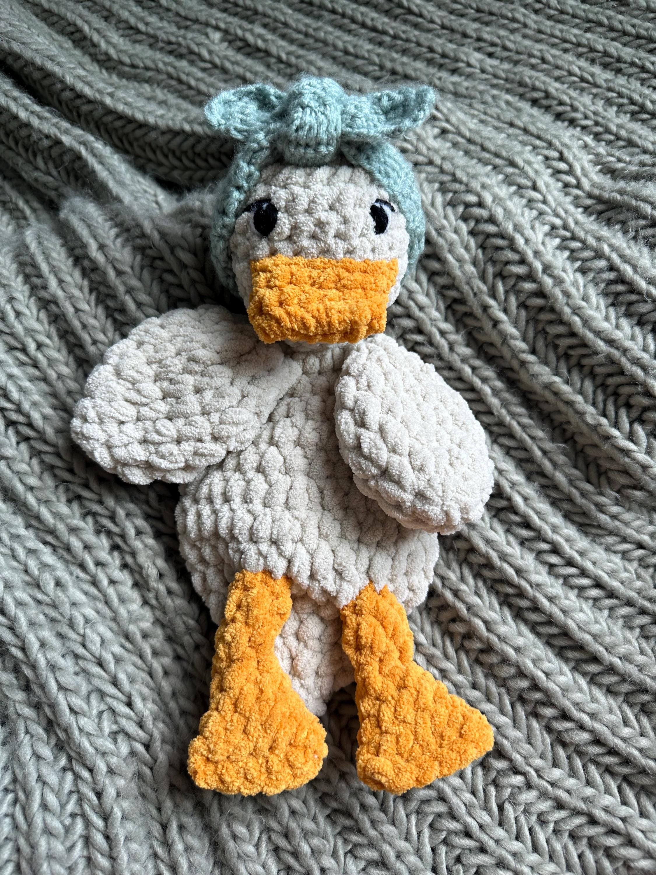 Crochet Duck Lovey: Handmade Baby Security Blanket