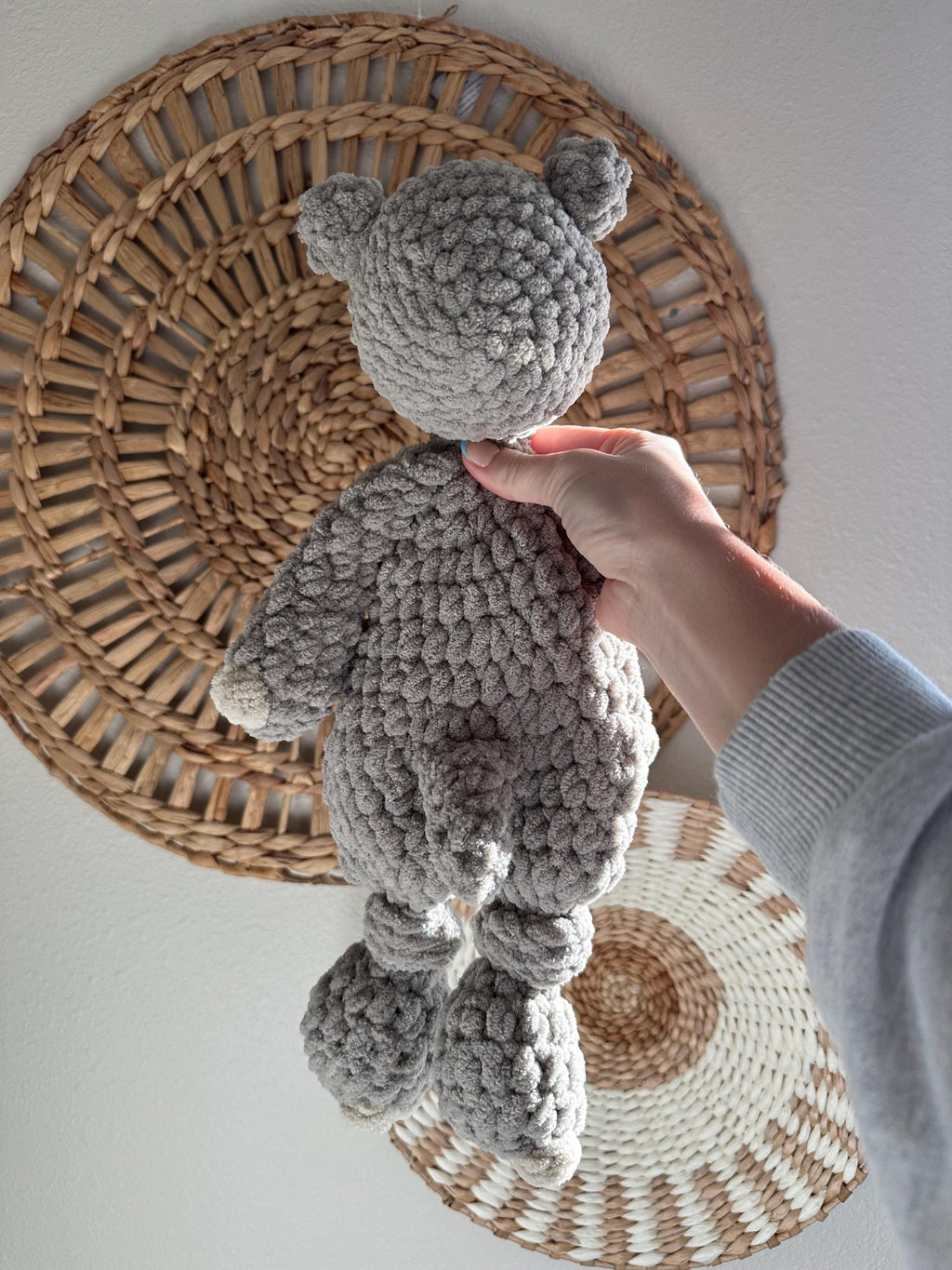 Crochet Hippo Lovey: Handmade Baby Blanket Yarn Plush
